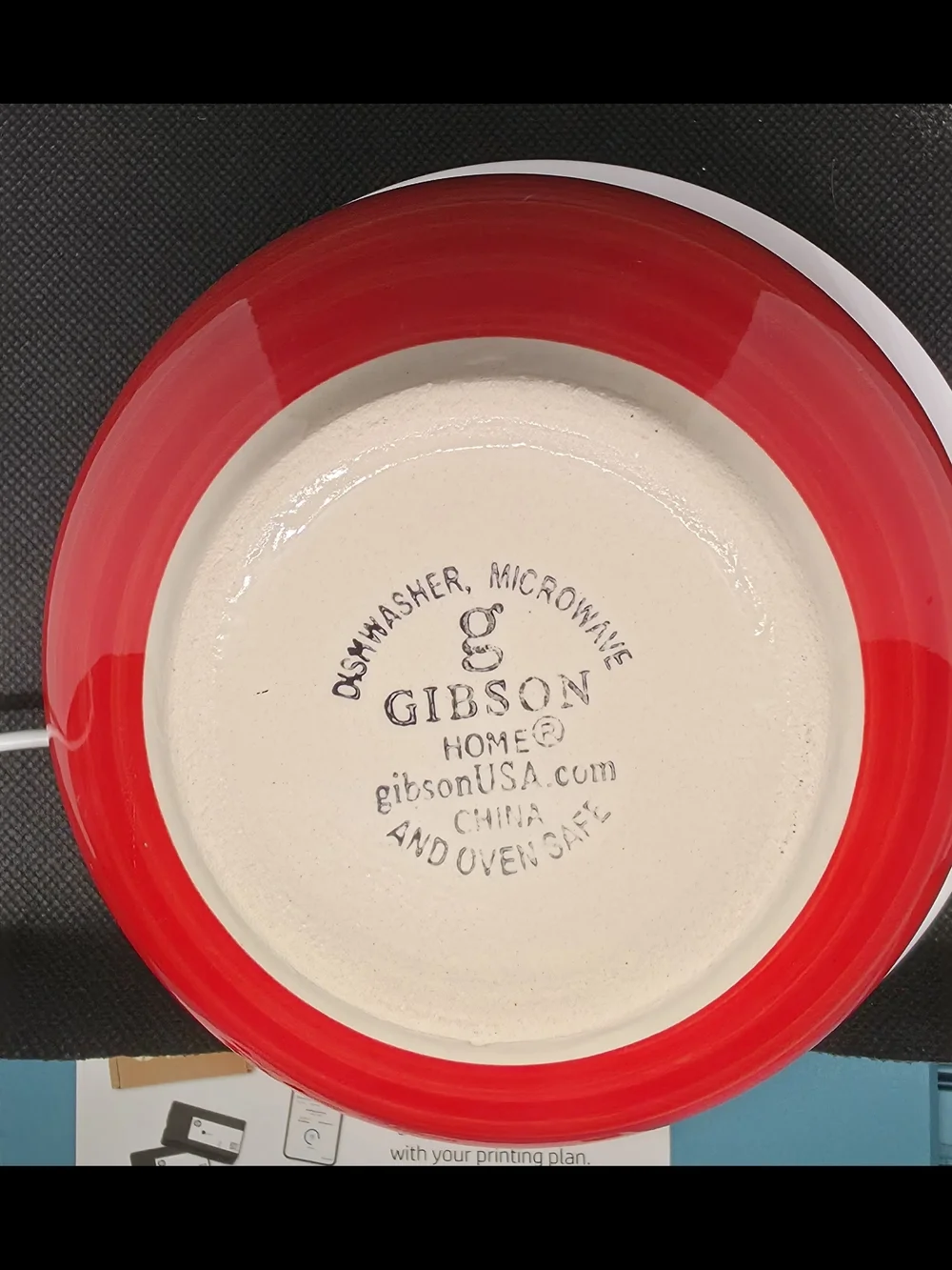 Handcrafted Spiral Ceramic Bowl - Turquoise & Red
